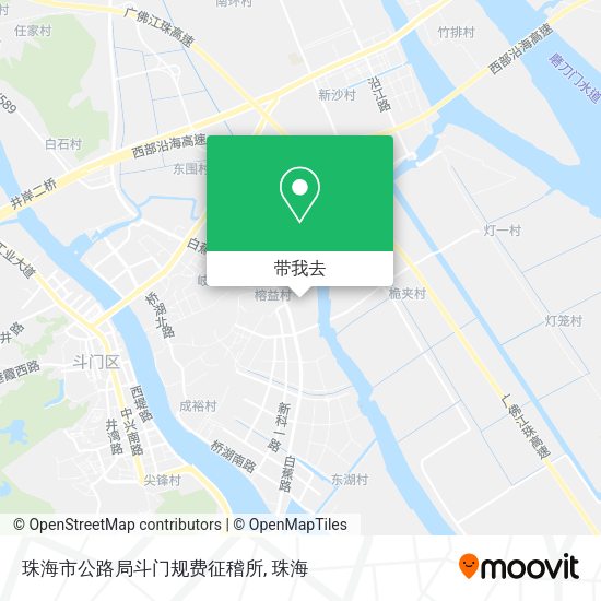 珠海市公路局斗门规费征稽所地图