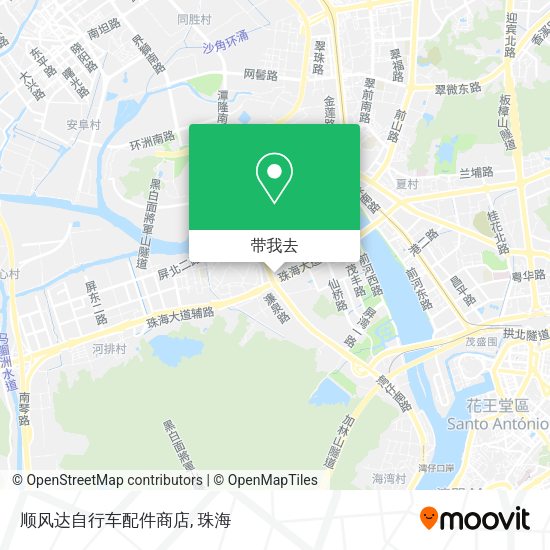 顺风达自行车配件商店地图