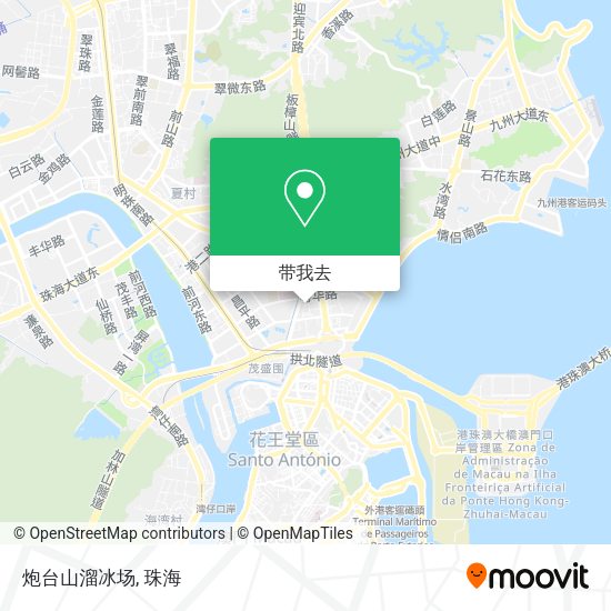 炮台山溜冰场地图
