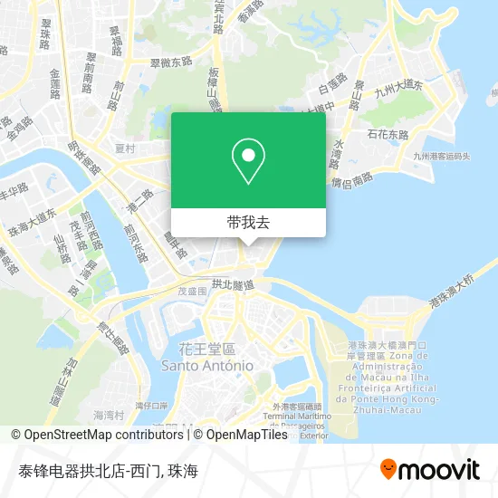 泰锋电器拱北店-西门地图