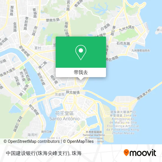 中国建设银行(珠海尖峰支行)地图