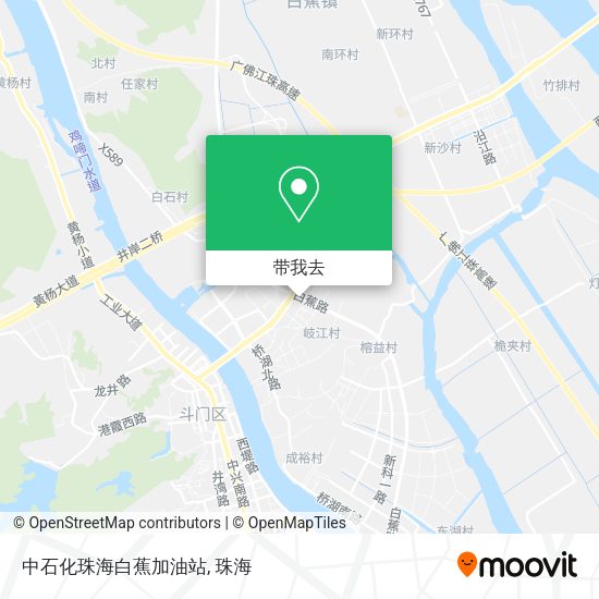 中石化珠海白蕉加油站地图
