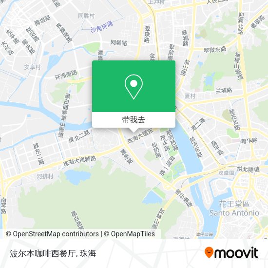 波尔本咖啡西餐厅地图