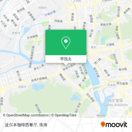 波尔本咖啡西餐厅地图