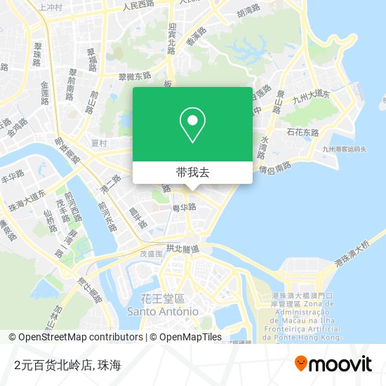 2元百货北岭店地图