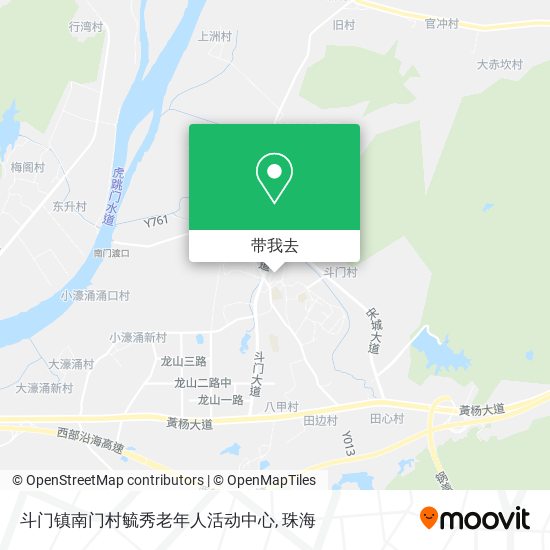 斗门镇南门村毓秀老年人活动中心地图
