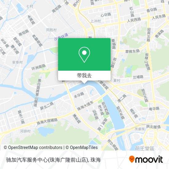 驰加汽车服务中心(珠海广隆前山店)地图