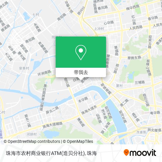 珠海市农村商业银行ATM(造贝分社)地图