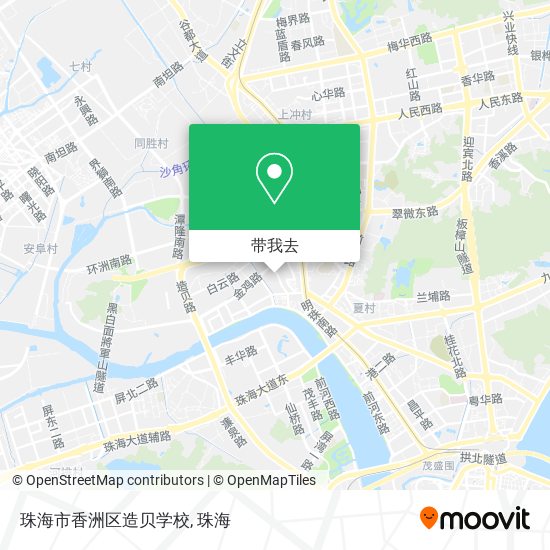 珠海市香洲区造贝学校地图