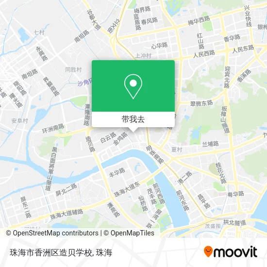 珠海市香洲区造贝学校地图