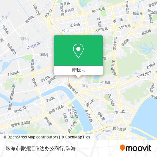珠海市香洲汇信达办公商行地图