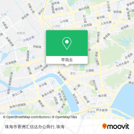 珠海市香洲汇信达办公商行地图