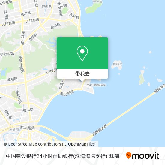 中国建设银行24小时自助银行(珠海海湾支行)地图