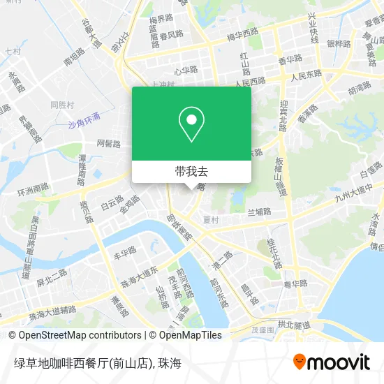绿草地咖啡西餐厅(前山店)地图