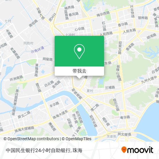 中国民生银行24小时自助银行地图