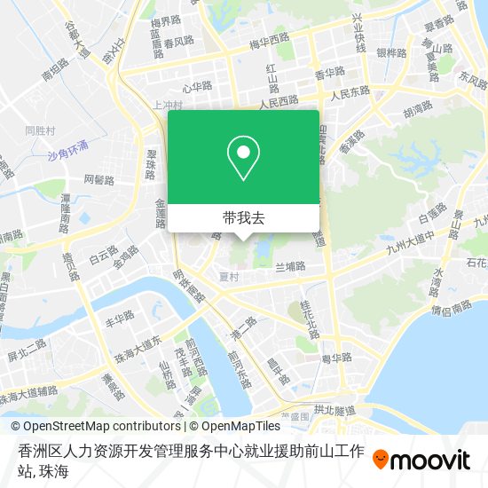 香洲区人力资源开发管理服务中心就业援助前山工作站地图