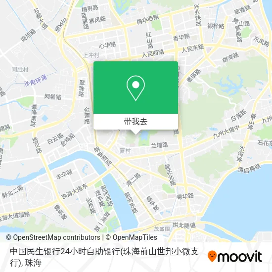 中国民生银行24小时自助银行(珠海前山世邦小微支行)地图