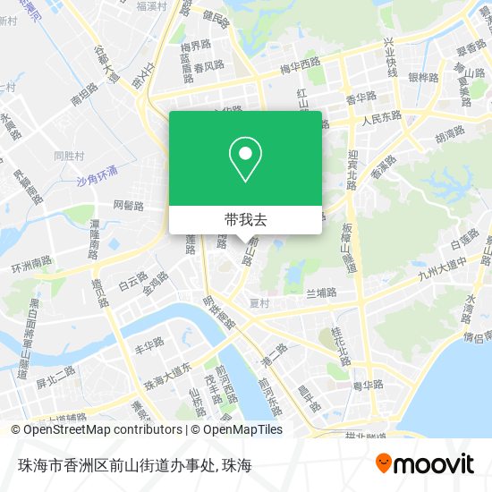珠海市香洲区前山街道办事处地图