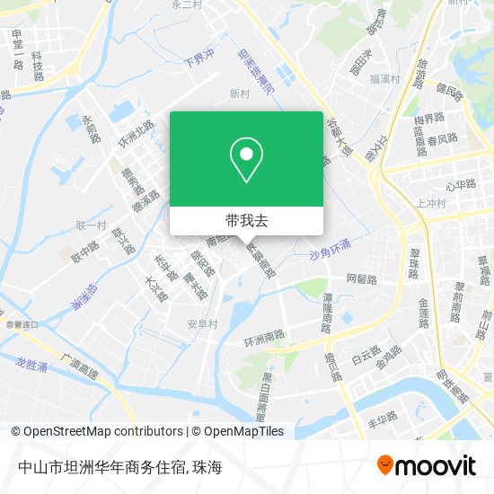 中山市坦洲华年商务住宿地图