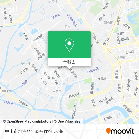 中山市坦洲华年商务住宿地图