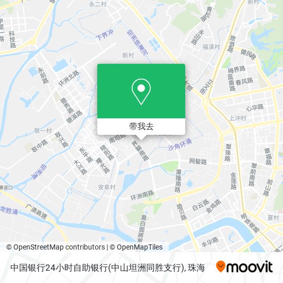 中国银行24小时自助银行(中山坦洲同胜支行)地图