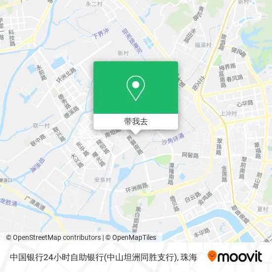 中国银行24小时自助银行(中山坦洲同胜支行)地图