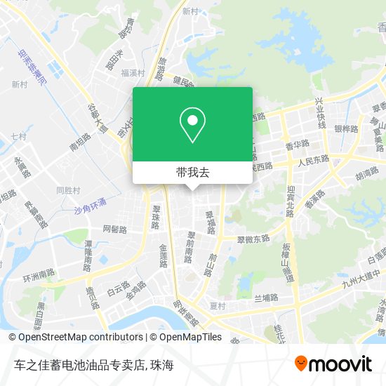 车之佳蓄电池油品专卖店地图