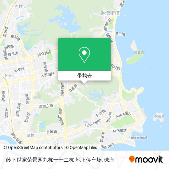 岭南世家荣景园九栋一十二栋-地下停车场地图