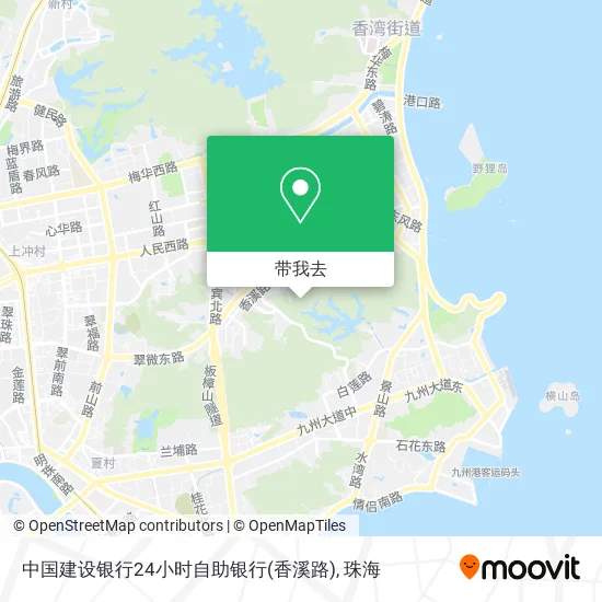 中国建设银行24小时自助银行(香溪路)地图