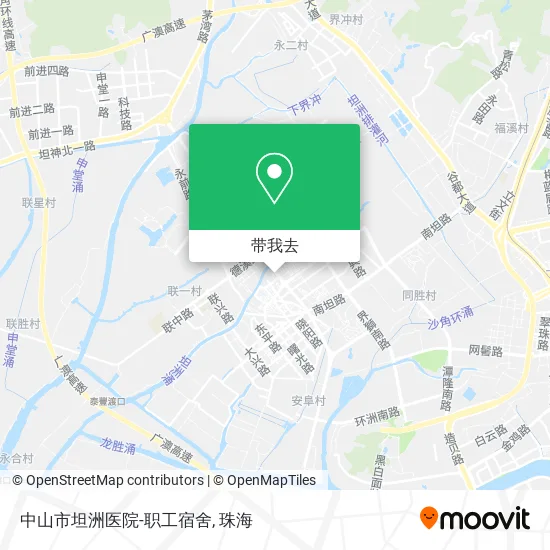 中山市坦洲医院-职工宿舍地图