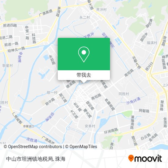 中山市坦洲镇地税局地图