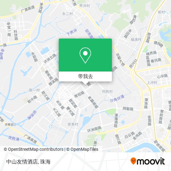中山友情酒店地图