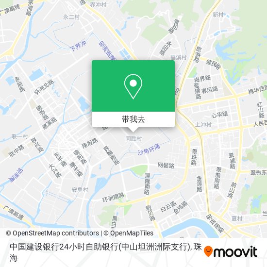 中国建设银行24小时自助银行(中山坦洲洲际支行)地图