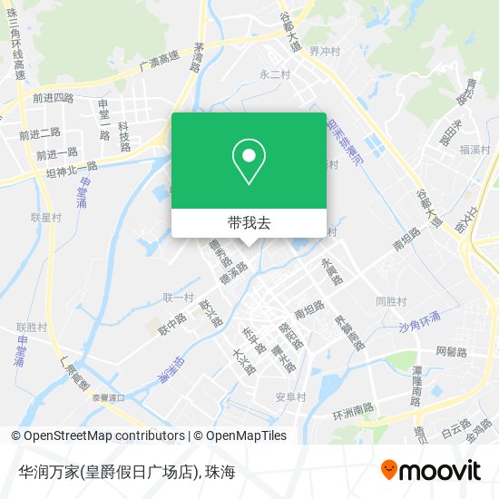 华润万家(皇爵假日广场店)地图