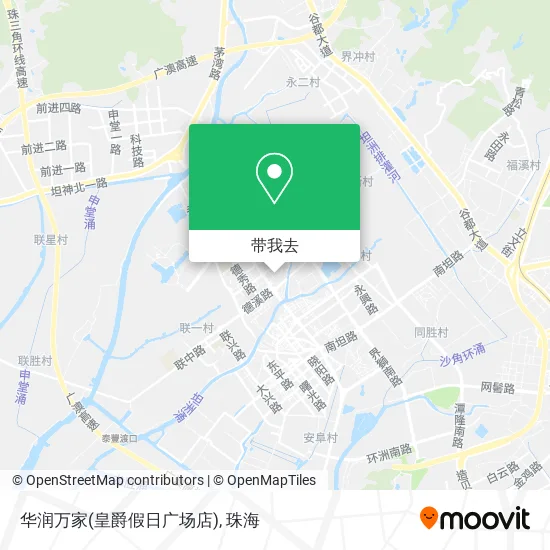 华润万家(皇爵假日广场店)地图
