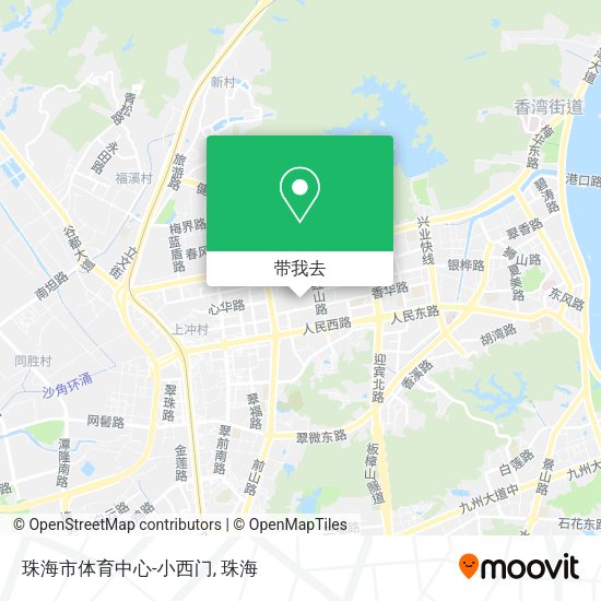 珠海市体育中心-小西门地图