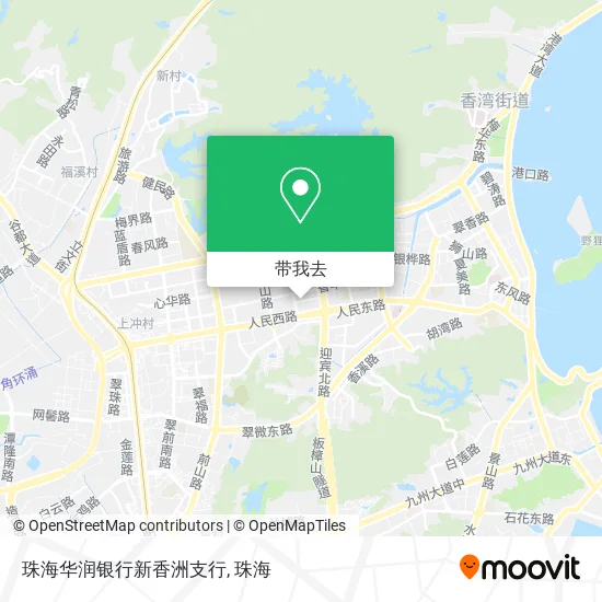 珠海华润银行新香洲支行地图