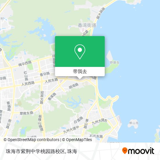 珠海市紫荆中学桃园路校区地图