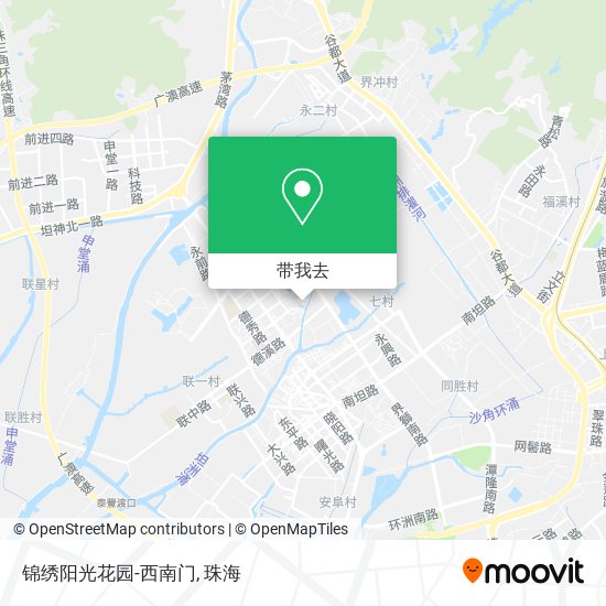 锦绣阳光花园-西南门地图