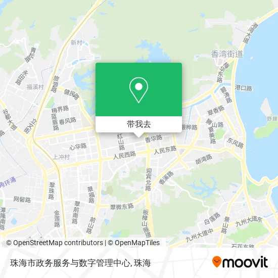 珠海市政务服务与数字管理中心地图