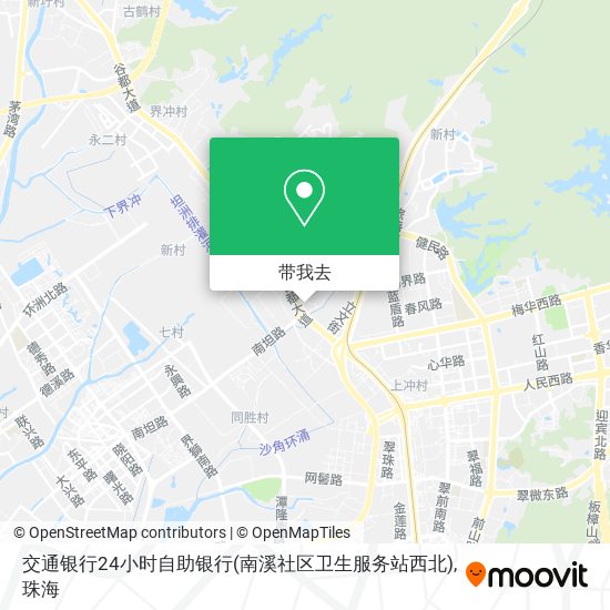 交通银行24小时自助银行(南溪社区卫生服务站西北)地图