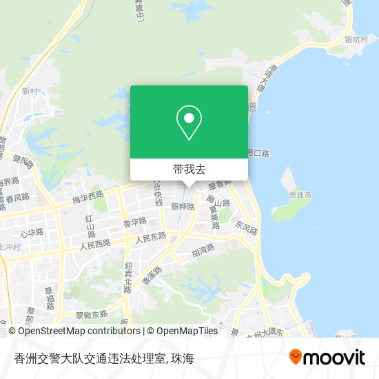 香洲交警大队交通违法处理室地图