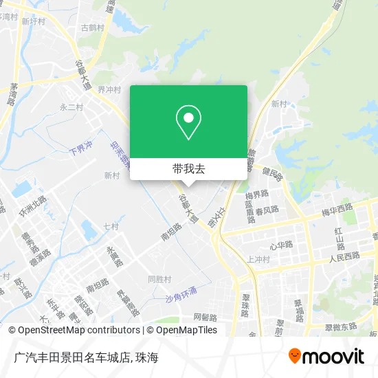 广汽丰田景田名车城店地图