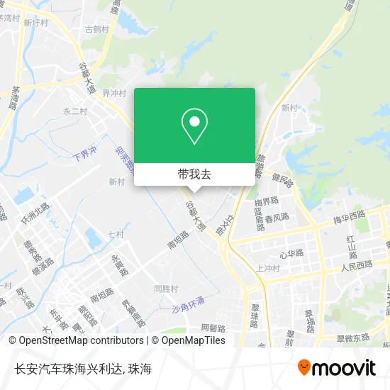 长安汽车珠海兴利达地图