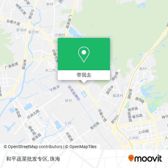 和平蔬菜批发专区地图