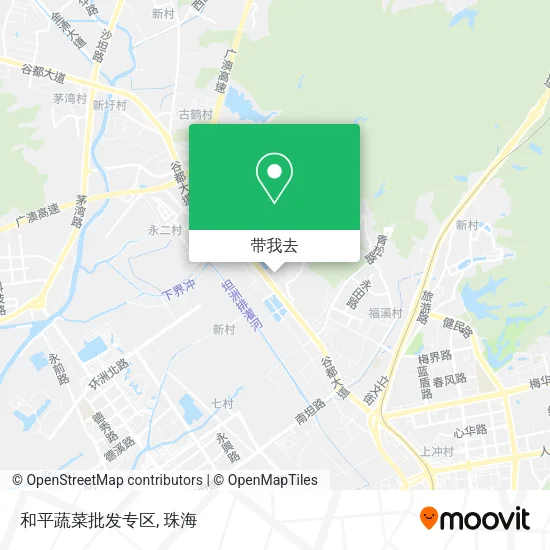 和平蔬菜批发专区地图