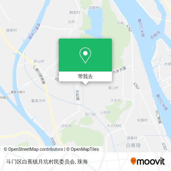 斗门区白蕉镇月坑村民委员会地图