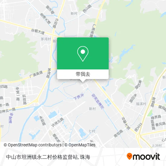 中山市坦洲镇永二村价格监督站地图