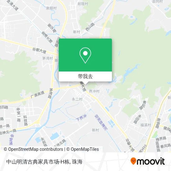 中山明清古典家具市场-H栋地图