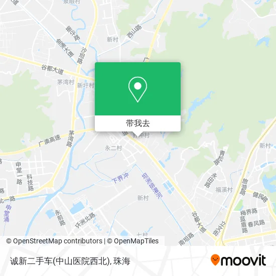 诚新二手车(中山医院西北)地图